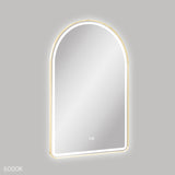 Fienza Valentina Led Arched Framed Mirror 600x900mm w/ Dimming & Demister Urban Brass LED6090FAUB