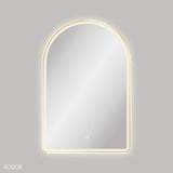 Fienza Valentina Led Arched Framed Mirror 600x900mm w/ Dimming & Demister Urban Brass LED6090FAUB