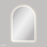 Fienza Valentina Led Arched Framed Mirror 600x900mm w/ Dimming & Demister Urban Brass LED6090FAUB