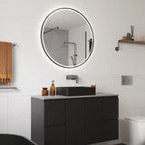 Fienza Reba LED Framed Mirror 700mm Matte Black LED700FRB