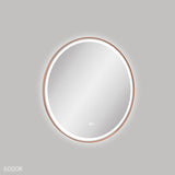 Fienza Reba Led Round Framed Mirror 700mm w/ Dimming Sensor & Demister Brushed Copper LED700FRCO