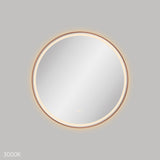 Fienza Reba Led Round Framed Mirror 700mm w/ Dimming Sensor & Demister Brushed Copper LED700FRCO