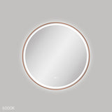 Fienza Reba Led Round Framed Mirror 700mm w/ Dimming Sensor & Demister Brushed Copper LED700FRCO