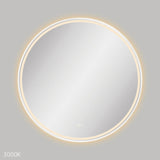 Fienza Reba LED Framed Mirror 700mm Matte White LED700FRW