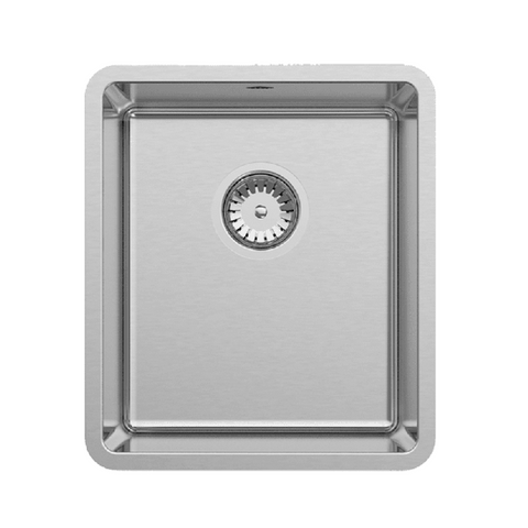 Abey Lucia Sink Single Bowl 380x440mm Topmount/Undermount (Inc. Tray) Stainless Steel LUA100