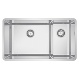 Abey Lucia Sink 1 & 3/4 Bowl 769x440mmTopmount/Undermount (Inc. Tray & Chopping Board) Stainless Steel LUA221
