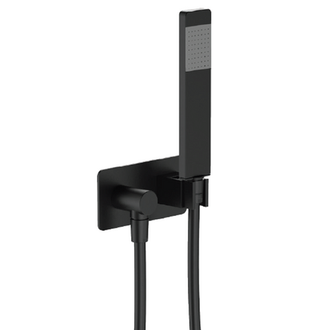 Fienza Lincoln Hand Shower Soft Square Plate Matte Black 433111MB