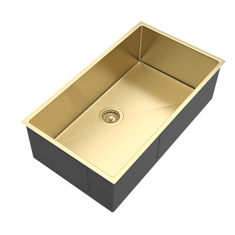 Otti Axon Sink 770x440x220mm 77S Brushed Gold M-CBS-810-77BG
