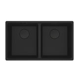 Franke Maris Double Bowl 350/350mm Matte Black Flushmount MRG220-35MB-B