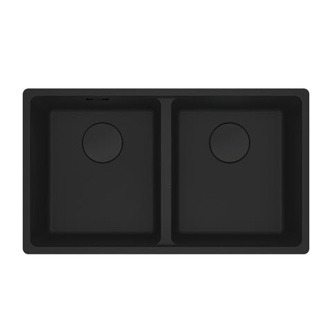 Franke Maris Double Bowl 350/350mm Matte Black Flushmount MRG220-35MB-B