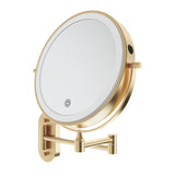 Fienza Magnifying Led Mirror 200mm Swivel Arm Standard & 5x Mag Rechargable Urban Brass MM20-UB