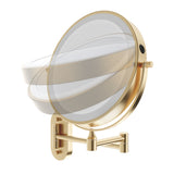 Fienza Magnifying Led Mirror 200mm Swivel Arm Standard & 5x Mag Rechargable Urban Brass MM20-UB