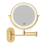 Fienza Magnifying Led Mirror 200mm Swivel Arm Standard & 5x Mag Rechargable Urban Brass MM20-UB