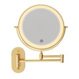 Fienza Magnifying Led Mirror 200mm Swivel Arm Standard & 5x Mag Rechargable Urban Brass MM20-UB