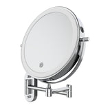 Fienza Magnifying Led Mirror 200mm Swivel Arm Standard & 5x Mag Rechargable Chrome MM20