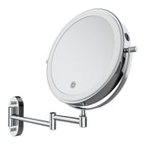 Fienza Magnifying Led Mirror 200mm Swivel Arm Standard & 5x Mag Rechargable Chrome MM20