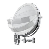 Fienza Magnifying Led Mirror 200mm Swivel Arm Standard & 5x Mag Rechargable Chrome MM20