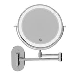 Fienza Magnifying Led Mirror 200mm Swivel Arm Standard & 5x Mag Rechargable Chrome MM20