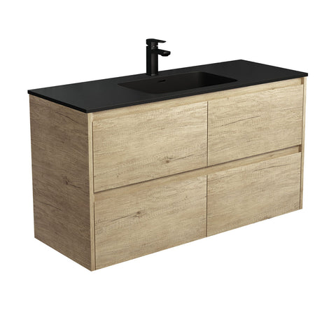 Fienza Montana Amato Wall Hung Vanity 1200mm (1 Taphole) Scandi Oak MON120BS