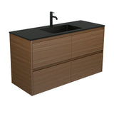 Fienza Montana Amato Wall Hung Vanity 1200mm (1 Taphole) Walnut MON120BWA