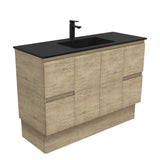 Fienza Montana Solid Surface Edge On Kickboard Cabinet Only 1200mm (1 Taphole) Scandi Oak MON120SK