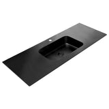 Fienza Montana Solid Surface Basin Top 1200x460mm (1 Taphole) Satin Black MON120