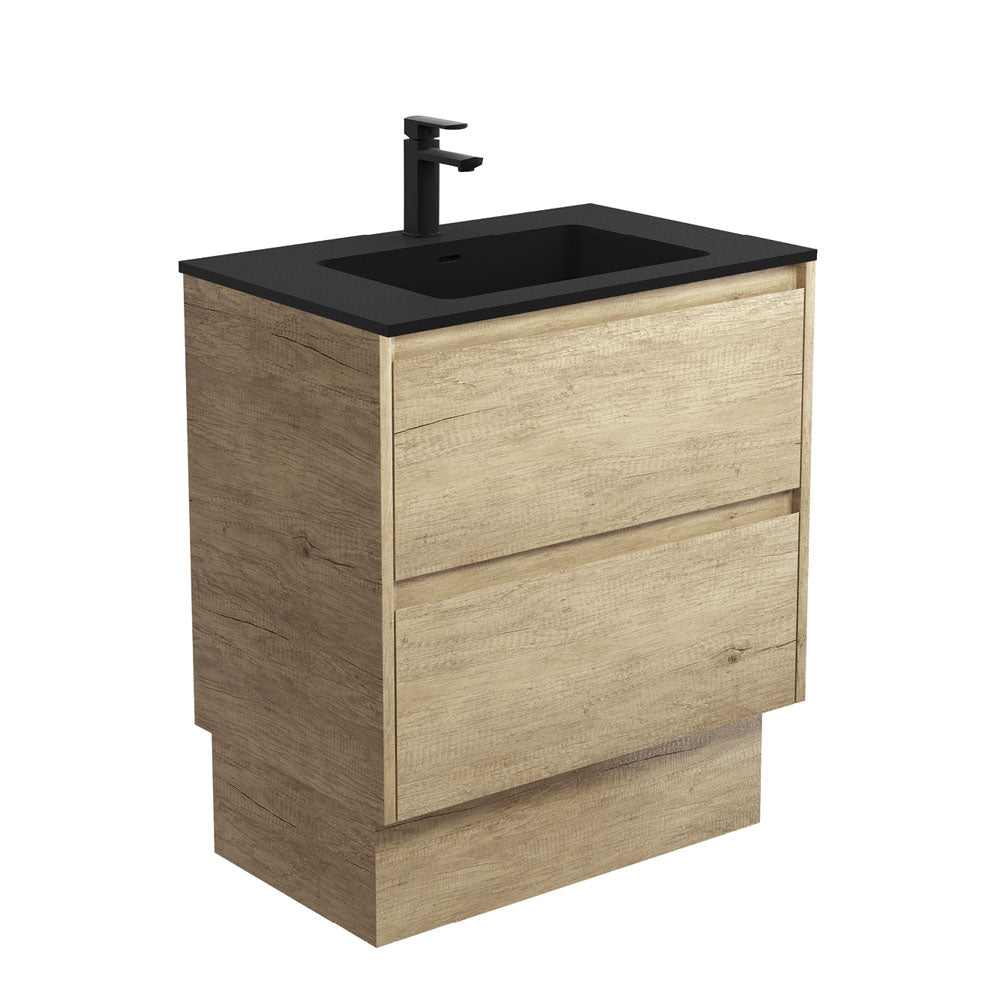 Fienza Montana Amato On Kickboard Vanity 750mm (1 Taphole) Scandi Oak MON75BSK