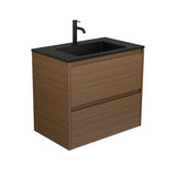 Fienza Montana Amato Wall Hung Vanity 750mm (1 Taphole) Walnut MON75BWA