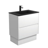 Fienza Montana Amato On Kickboard Vanity 750mm (1 Taphole) Satin White MON75BWK