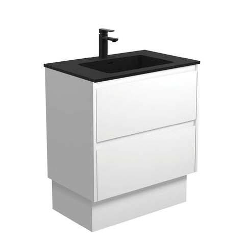 Fienza Montana Amato On Kickboard Vanity 750mm (1 Taphole) Satin White MON75BWK
