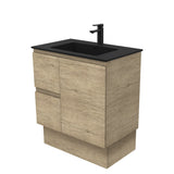 Fienza Montana Solid Surface Edge On Kickboard Cabinet Only 750mm (1 Taphole) Scandi Oak MON75SKL