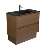 Fienza Montana Amato On Kickboard Vanity 900mm (1 Taphole) Walnut MON90BWAK