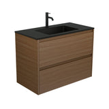 Fienza Montana Amato Wall Hung Vanity 900mm (1 Taphole) Walnut MON90BWA