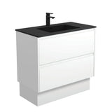 Fienza Montana Amato On Kickboard Vanity 900mm (1 Taphole) Satin White MON90BWK