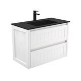 Fienza Montana Solid Surface Hampton Wall Hung Cabinet Only 900mm (1 Taphole) Gloss White MON90T