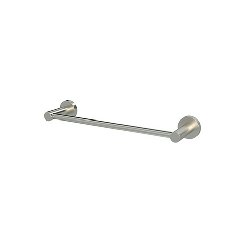 Meir Round Single Towel Rail 300mm Brushed Nickel MR01SR30PVDBN