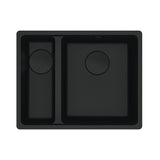 Franke Maris Granite 1&1/2 Bowl Sink 490mm Small Bowl Sink (Left Hand) (Incl. DT651 Drainer Tray) Matte Black MRG660/34-15SBLMB-FPC