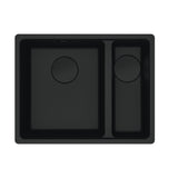 Franke Maris Granite 1&1/2 Bowl Sink 490mm Small Bowl Sink (Right Hand) (Incl. DT651 Drainer Tray) Matte Black MRG660/34-15SBRMB-FPC