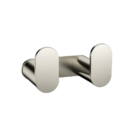 Meir Curvae Double Robe Hook Brushed Nickel MRRH-2D00N-PVDBN