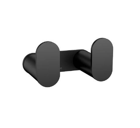 Meir Curvae Double Robe Hook Matte Black MRRH-2D00N