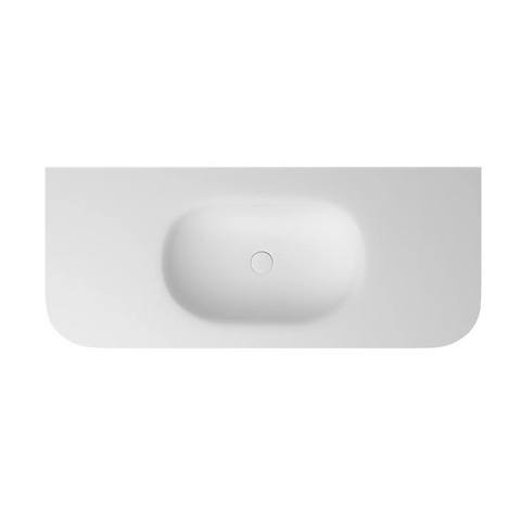 Otti Chloe Top 1200x500mm w/ Basin Silk Matte White MTHA125CS