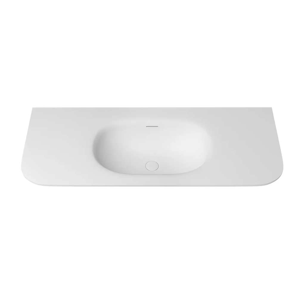 Otti Chloe Top 1200x500mm w/ Basin Silk Matte White MTHA125CS