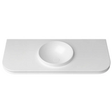 Otti Havana English Edge Top 1200x500x50mm w/ Round Basin Matte White MTHA125RB-50