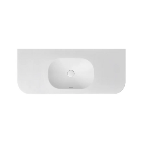 Otti Havana English Edge Top 1200x500x50mm w/ Soft Square Basin Matte White MTHA125SB-50
