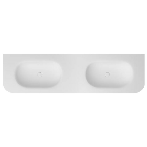 Otti Chloe Top 1800x500mm w/ Basin Silk Matte White MTHA185CS