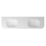 Otti Havana English Edge Top 1800x500x50mm w/ Soft Square Basin Matte White MTHA185SB-50