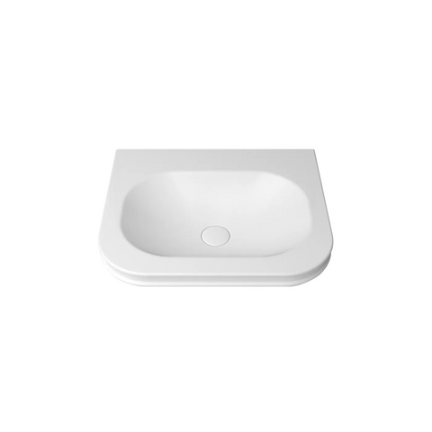 Otti Havana English Edge Top 600x500x50mm w/ Soft Square Basin Matte White MTHA65SB-50