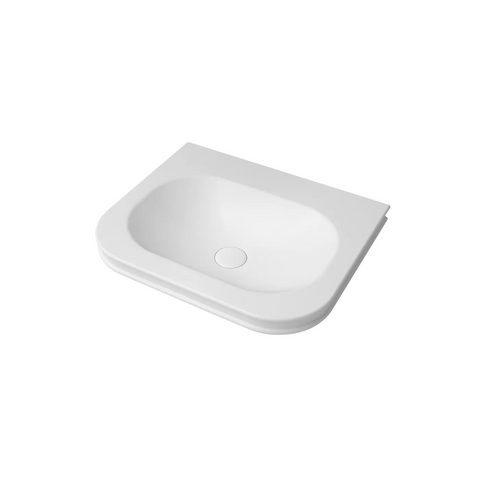 Otti Havana English Edge Top 600x500x50mm w/ Soft Square Basin Matte White MTHA65SB-50
