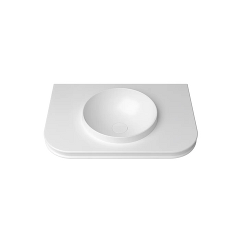 Otti Havana English Edge Top 750x500x50mm w/ Round Basin Matte White MTHA75RB-50