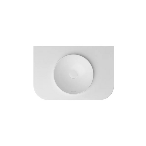 Otti Havana English Edge Top 750x500x50mm w/ Round Basin Matte White MTHA75RB-50